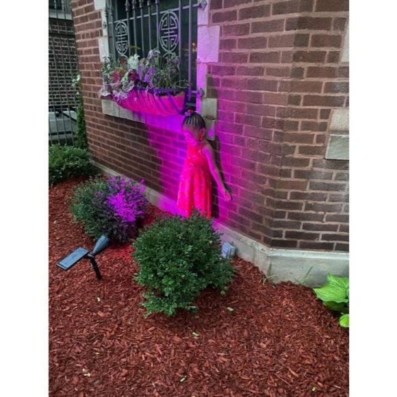 Solar Spot Lights Outdoor Color Changing 8 Lighting Modes 2-in-1 Solar Lights